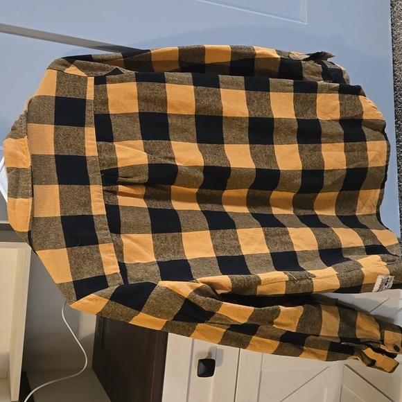 Northbound Supply Co Womens Yellow and Black Plaid Flannel Shirt - Picture 3 of 3